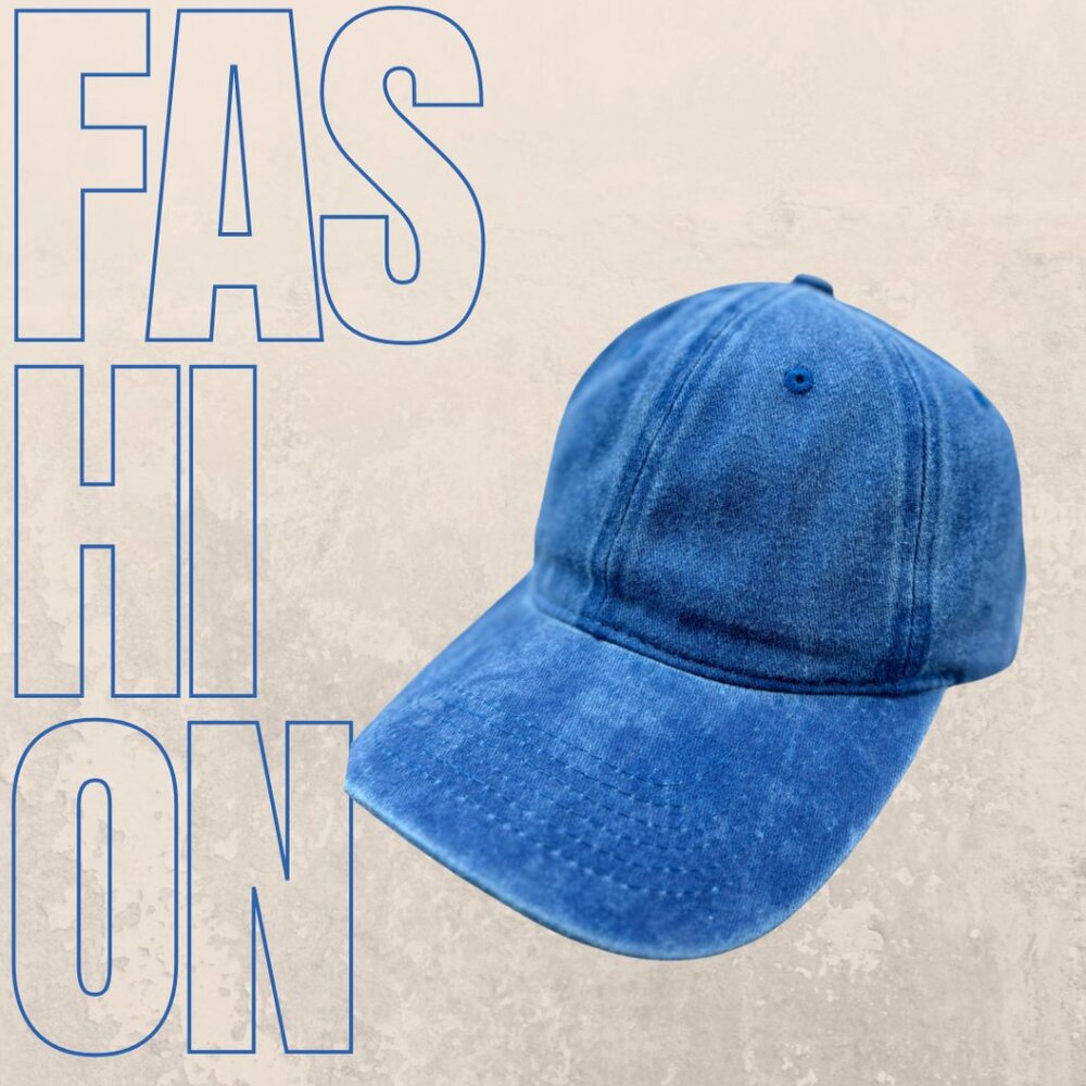 Unisex caps -Denim blue